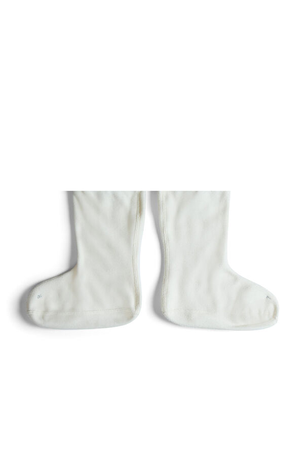Cortefiel Recycled yarn socks for short boots White