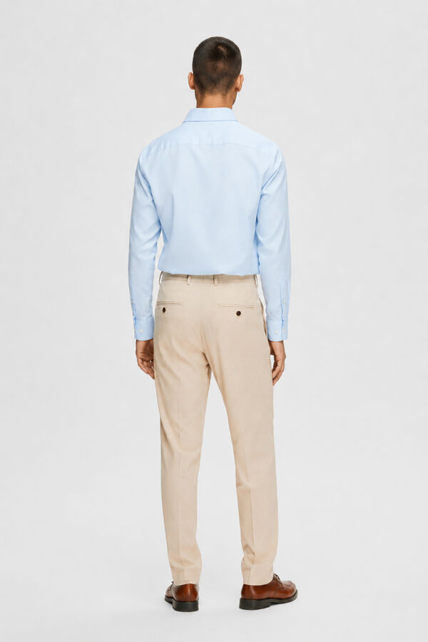 Selected Pantal&oacute;n de traje Slim Fit confeccionado con materiales reciclados Marr&oacute;n