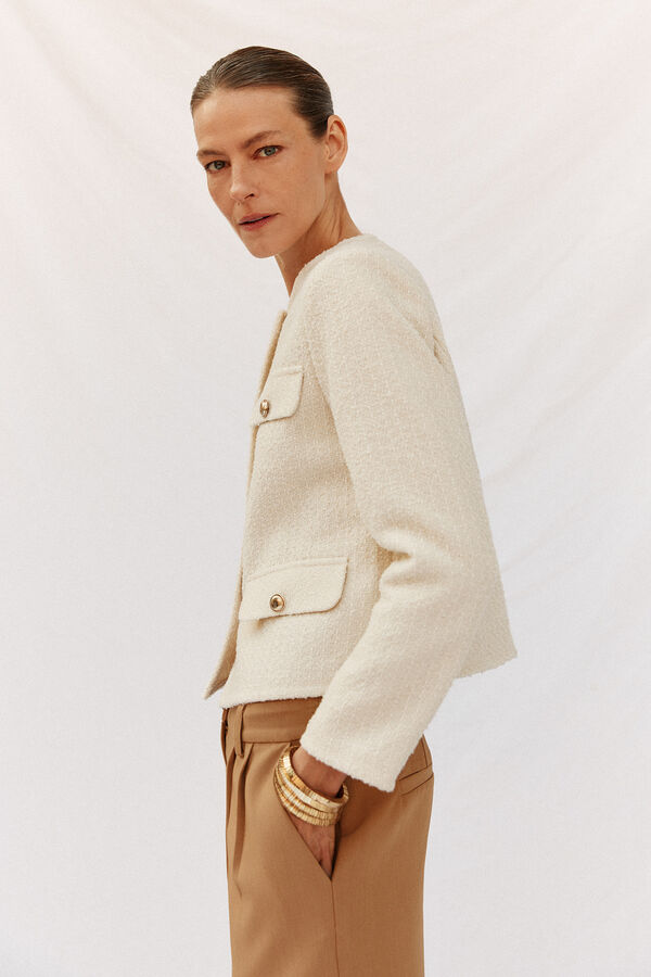 Cortefiel Structure jacket Ivory