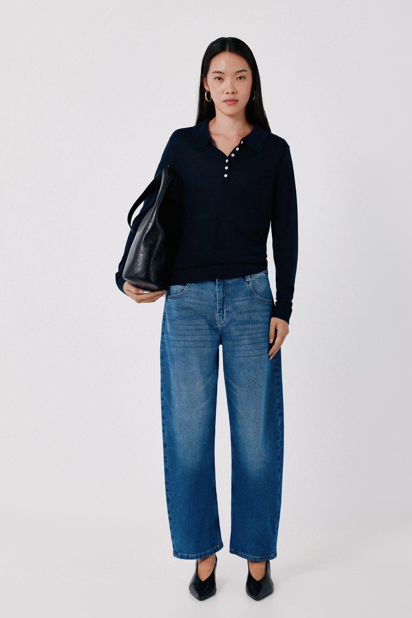 Cortefiel Fine knit polo shirt