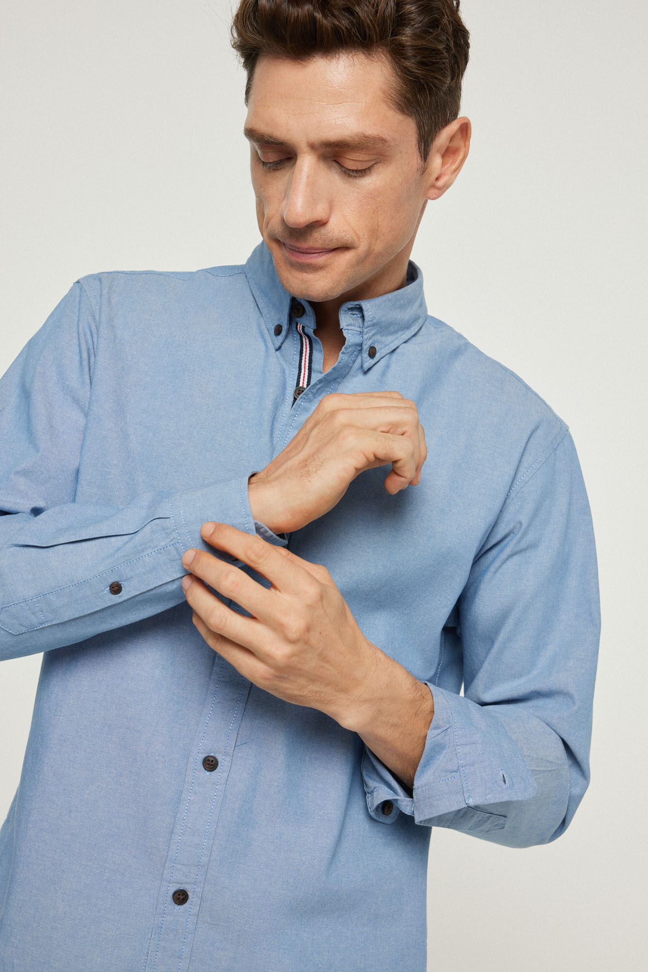 Camisa oxford slim fit