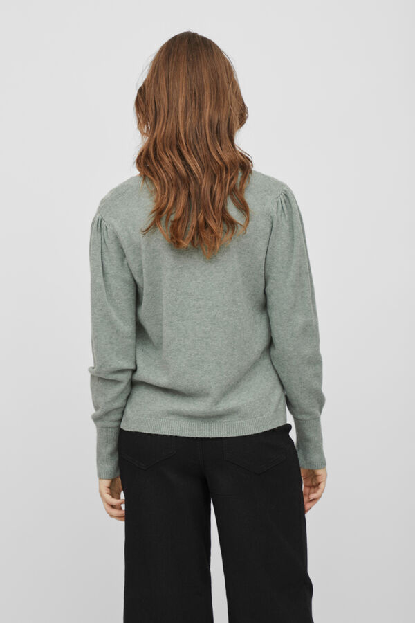 Vila Cable knit jumper Green