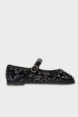 Flabelus Sequins Mary Jane  Black