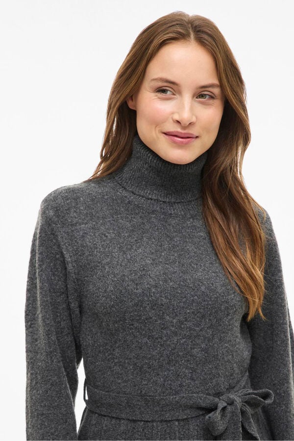 Vila Vestido curto de malha Cinzento