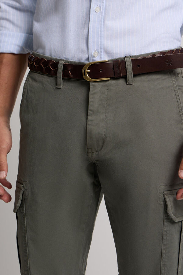 Silbon Calça cargo casual Verde