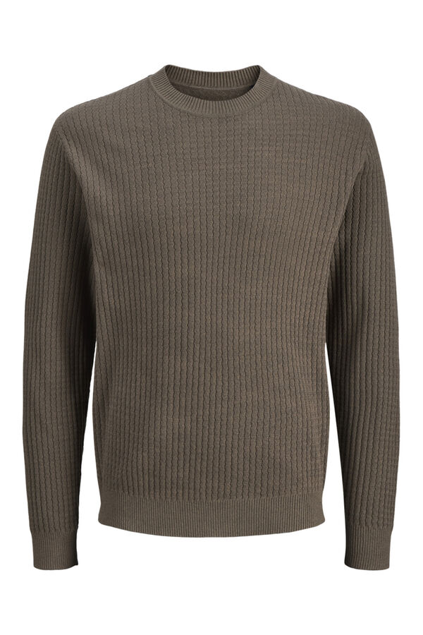 Jack & Jones Camisola básico de malha liso Castanho