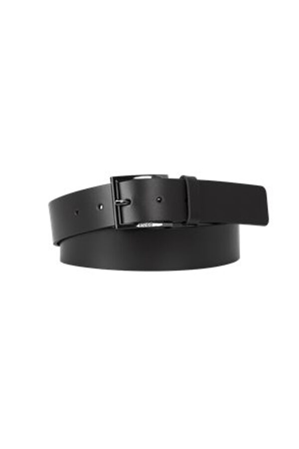 Cortefiel Leather belt Black