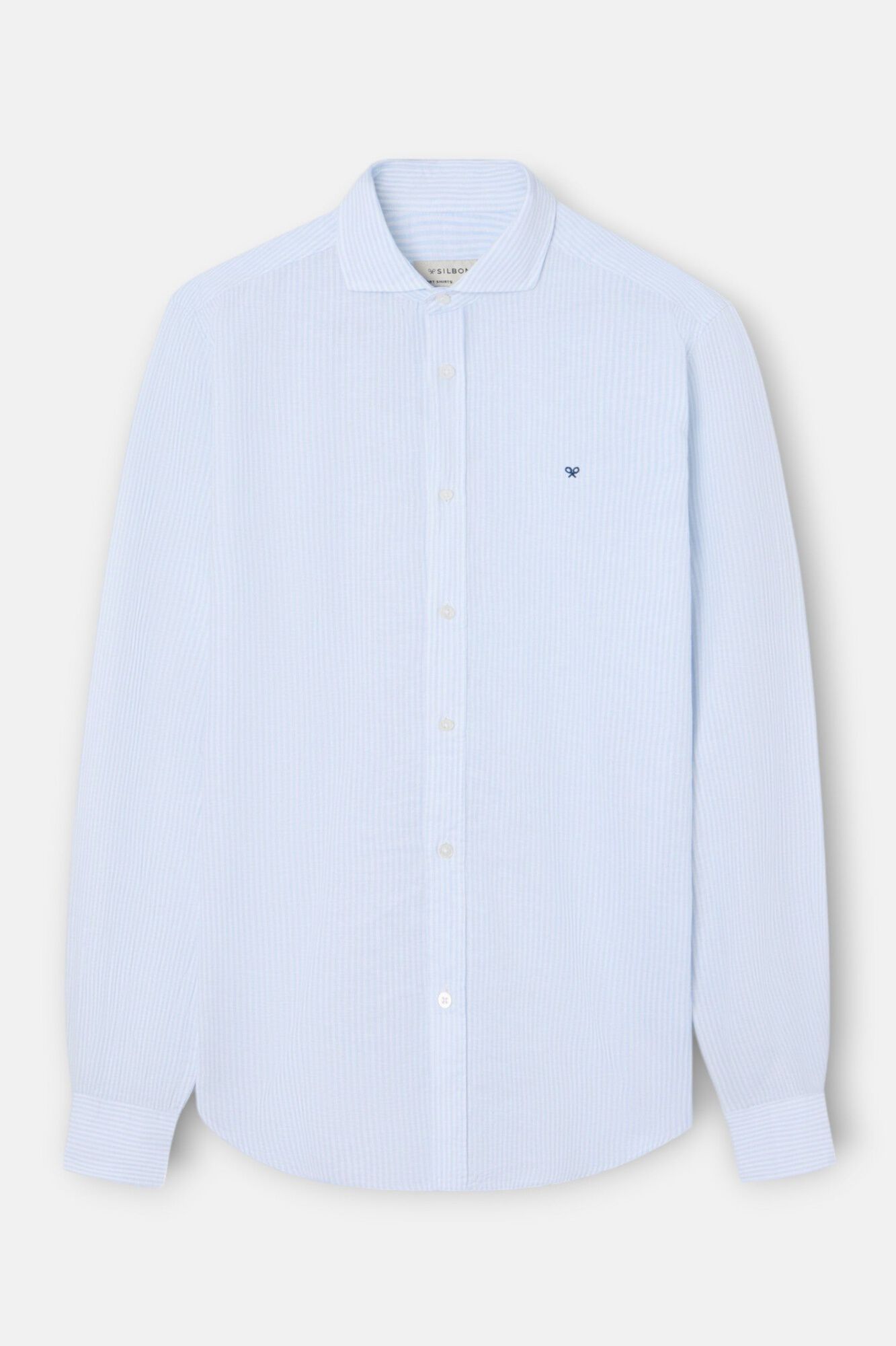 Silbon Camisa sport em linho &agrave;s riscas