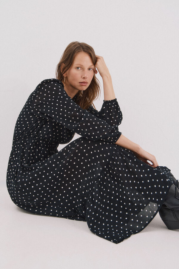 Cortefiel Printed dress Printed grey