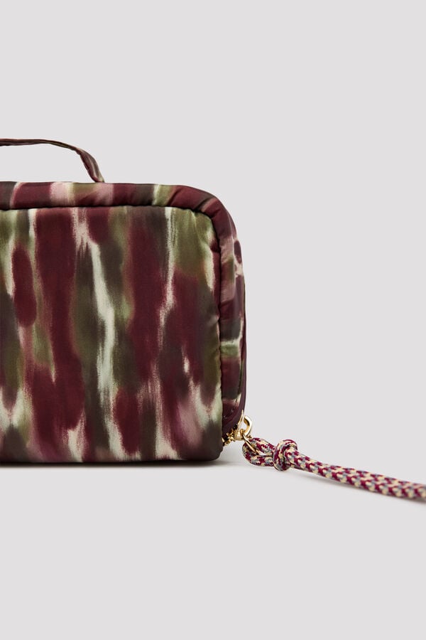 Cortefiel Printed maxi vanity case Printed brown