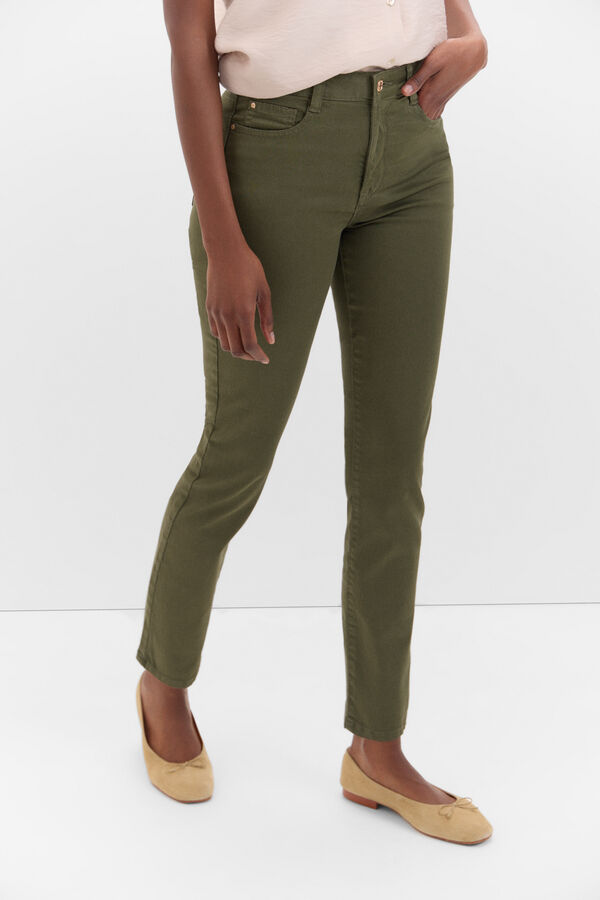 Cortefiel Pantalones Sensational Color Verde