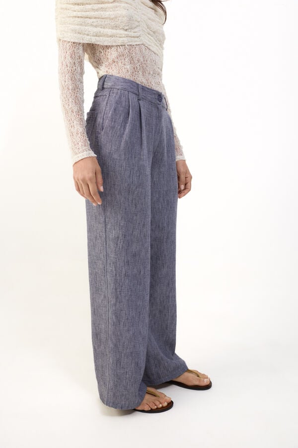 Slowlove Pantal&oacute;n flu&iacute;do &iacute;ndigo Blue