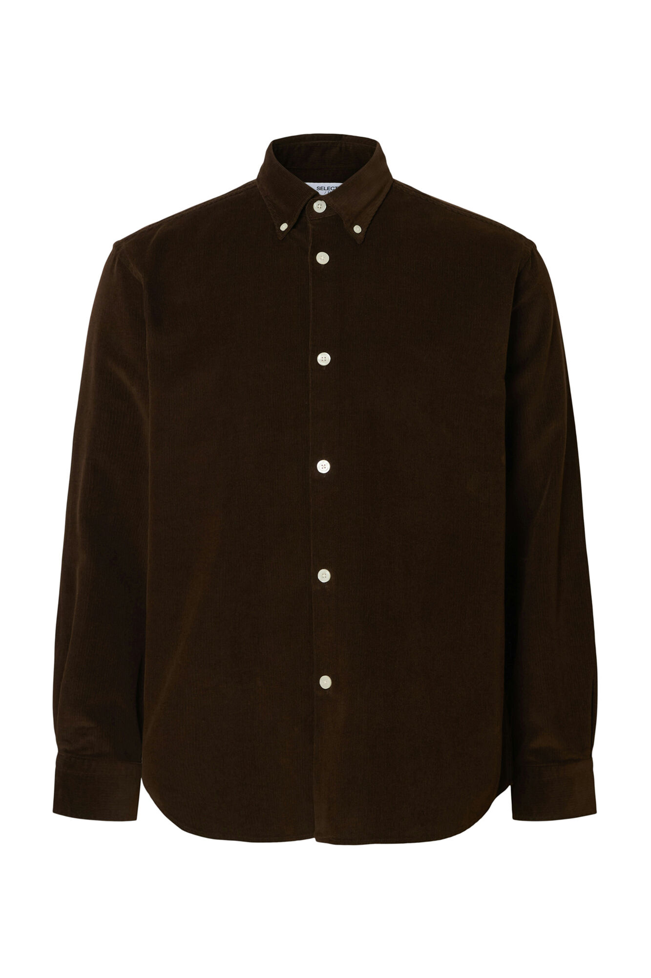 Selected Camisa de veludo cotel&ecirc; 100% algod&atilde;o org&acirc;nico 