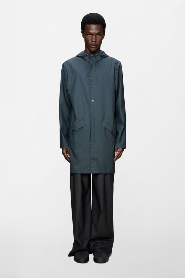 Rains Long waterproof raincoat Blue