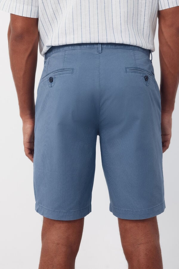 Cortefiel Bermuda chinos regular print Blue