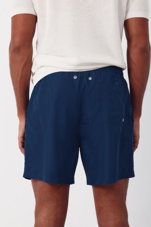 Cortefiel Plain basic swimwear Navy