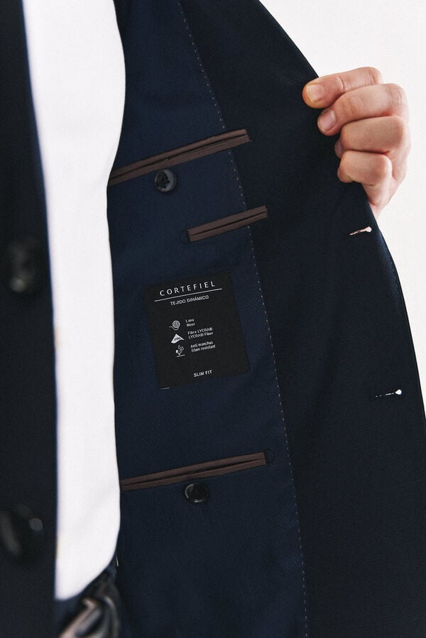 Cortefiel Navy blue slim fit blazer Navy