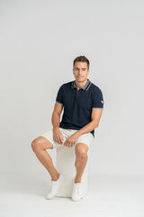 Privata Camisa polo básica piqué 100% algodão Azul