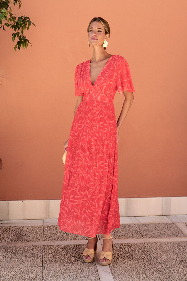 Pol&iacute;n Et Moi Vestido de convidada Roc&iacute;o Vermelho