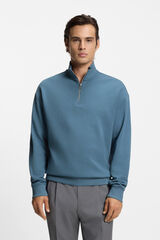 HUGO Sweatshirt com fecho-éclair Azul