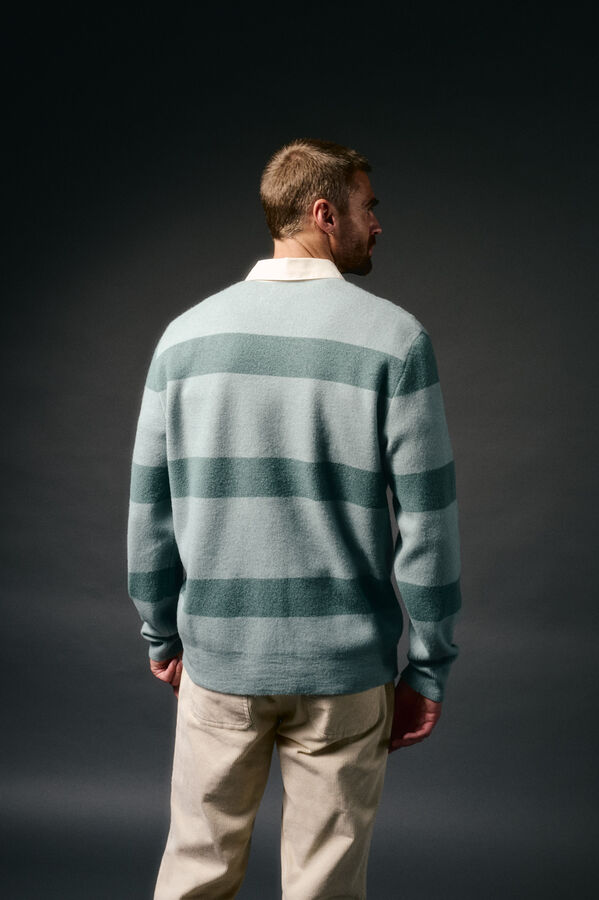 OOTO Camisola rugby gola polo Azul