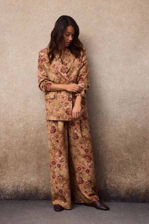 Slowlove Blazer oversized estampada Multicolorido