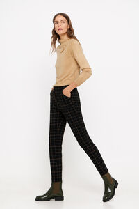 Cortefiel Double layer trousers Printed grey