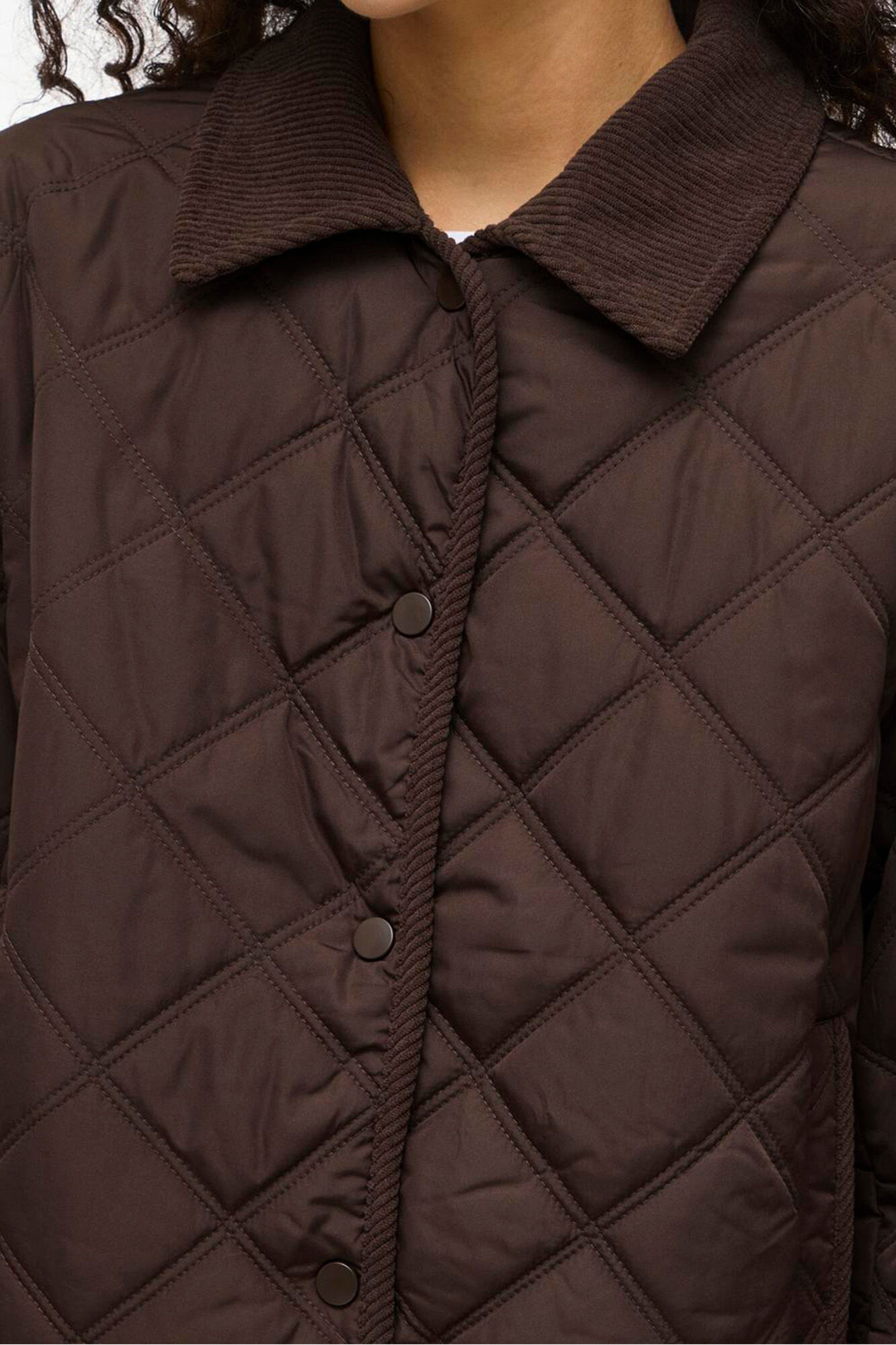 Vila Sobretudo acolchoado acolchoado com gola de veludo cotel&ecirc;