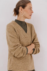 Cortefiel Jersey jaspeado pico Verde