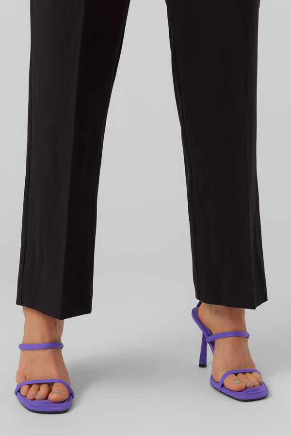 Vero Moda Cal&ccedil;as direitas de mulher de cintura alta Preto