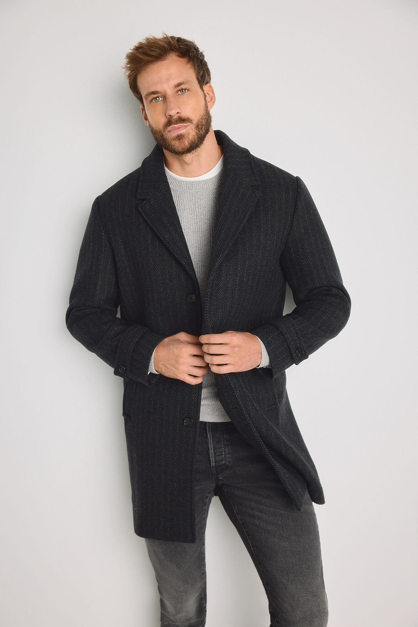 Jack & Jones Sobretudo comprido de l&atilde; at&eacute; ao joelho