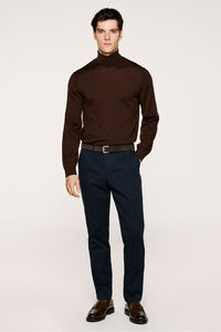 Selected Calça calças chino slim fit feita de algodão orgânico 