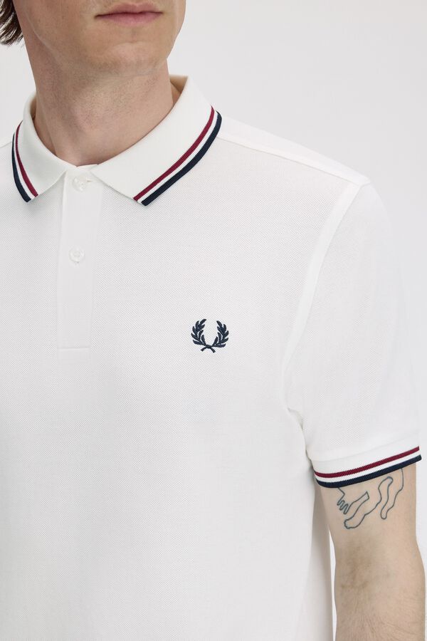 Fred Perry Polo em dois tons Fred Perry Ecru