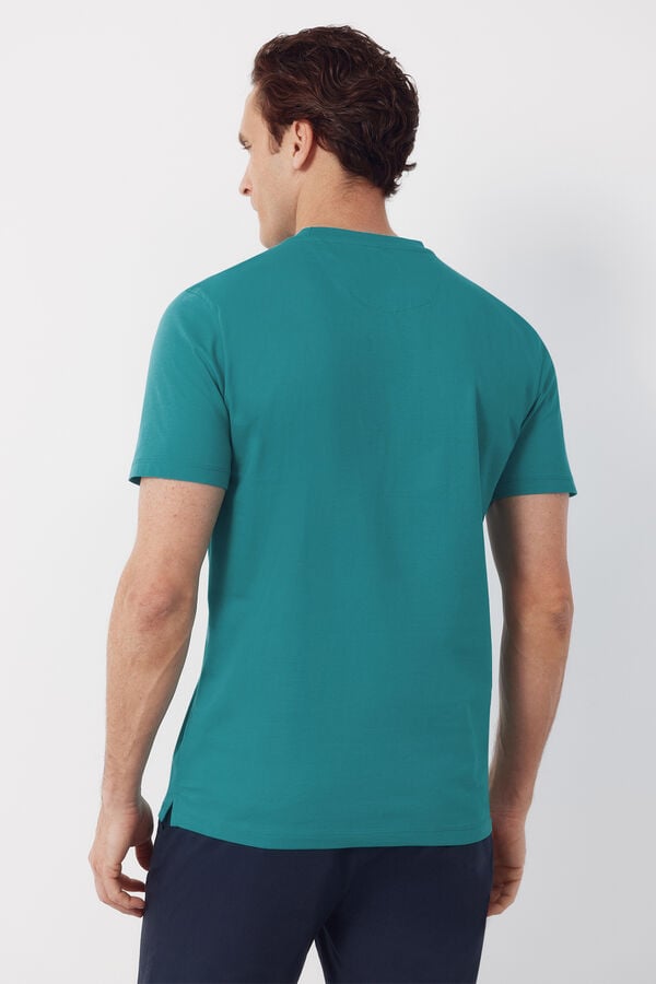 Cortefiel Plain T-shirt Green
