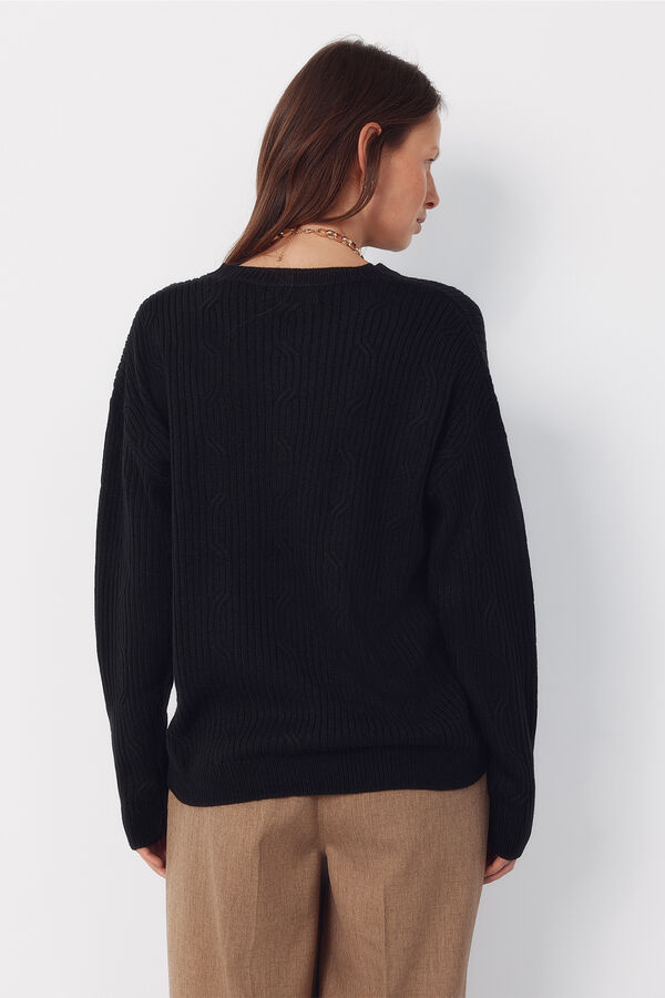 Cortefiel Soft feel jumper Black