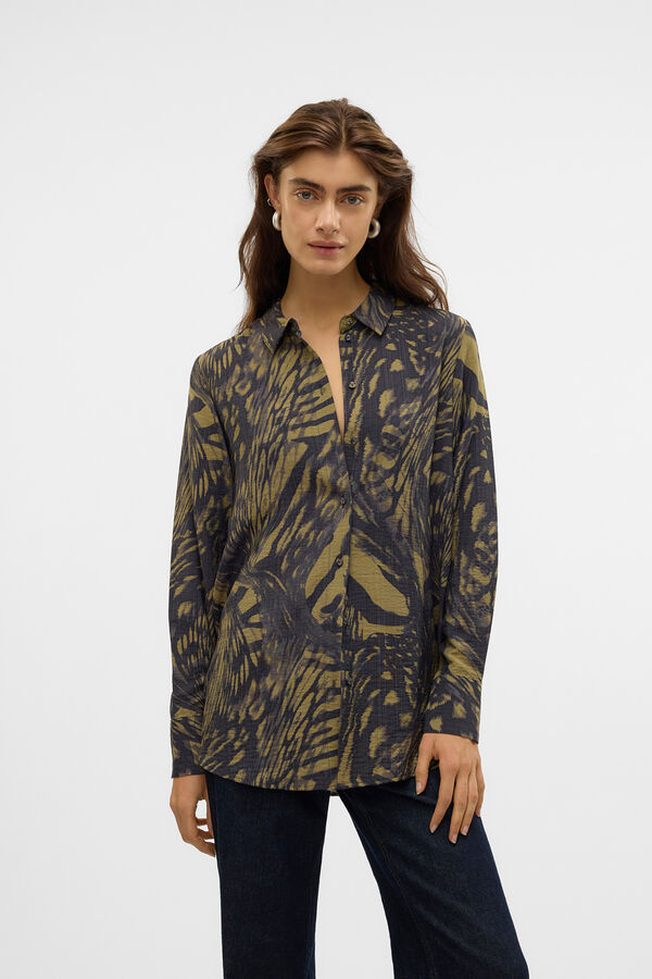 Vero Moda Camisa estampada manga comprida Verde