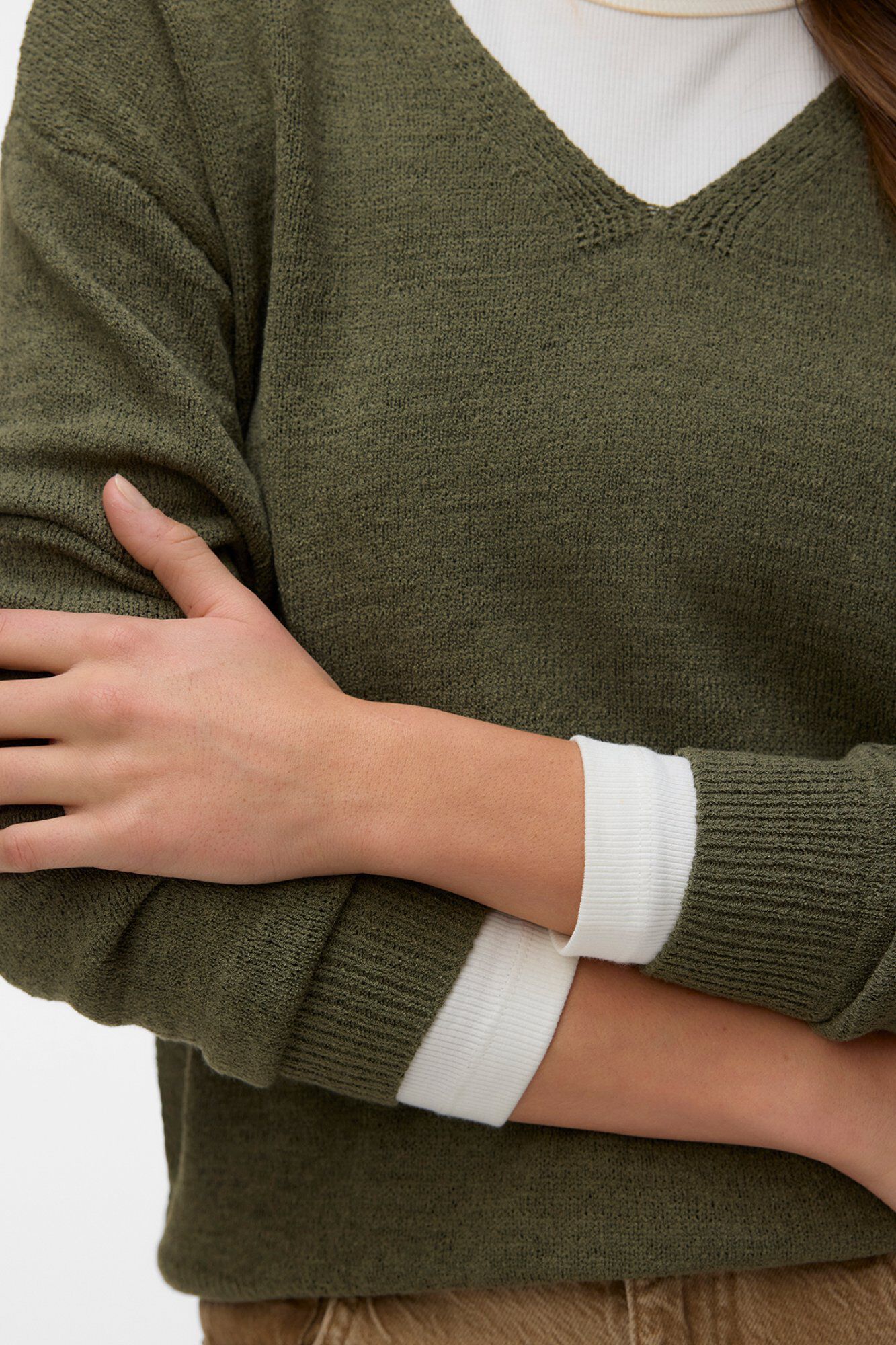 Vero Moda Camisola gola em bico de malha fina