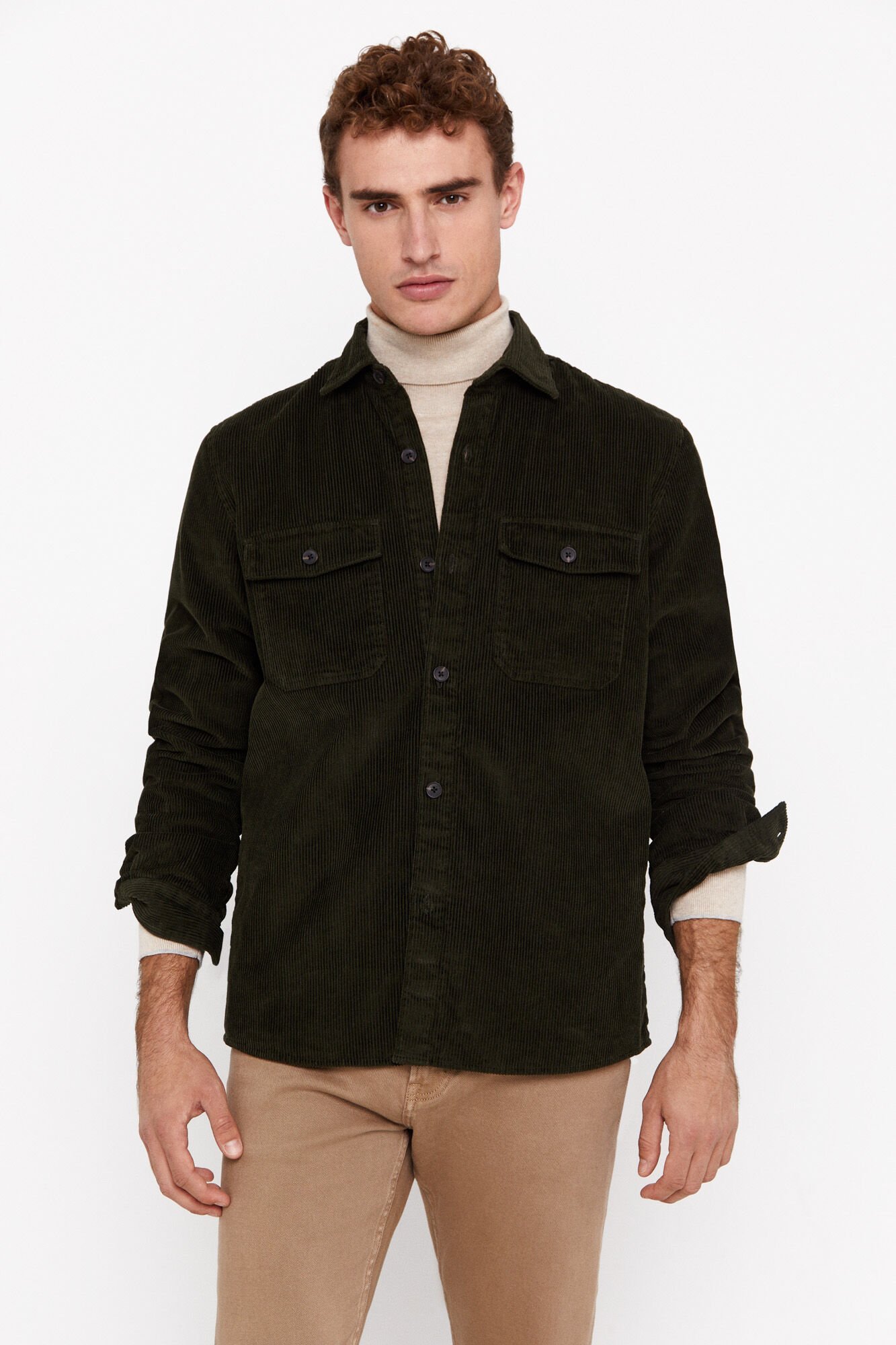 Sobrecamisa pana verde sales