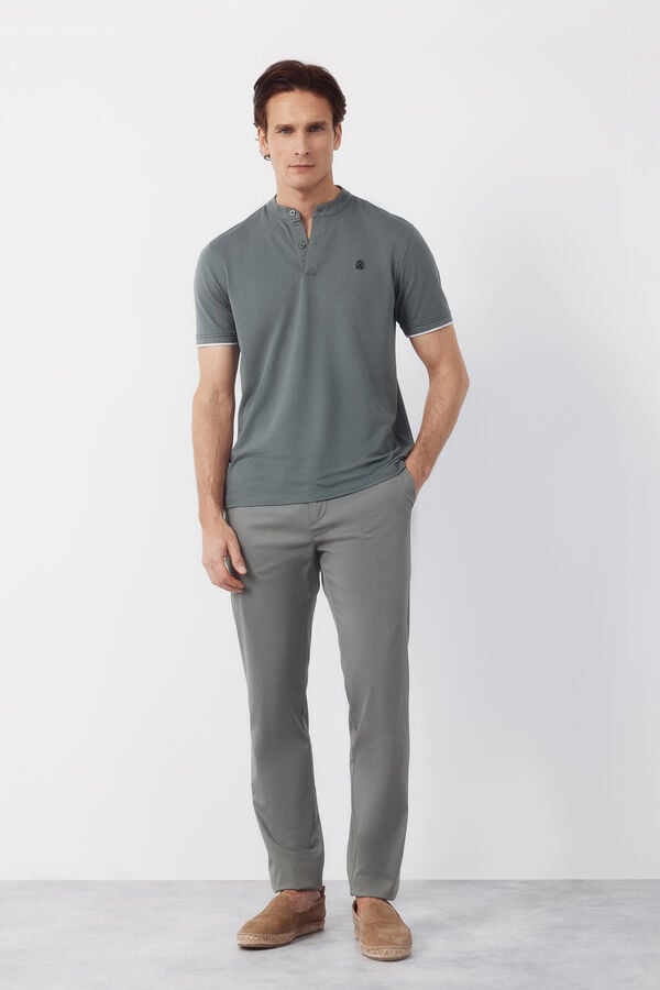 Cortefiel Polo gola mao Verde