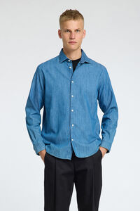 Selected Camisa de ganga de manga comprida