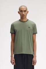 Fred Perry T-shirt masculina de manga curta  Verde