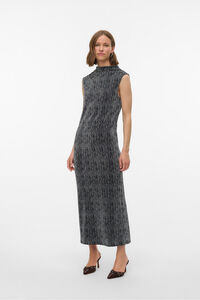 Vero Moda Vestido largo con brillos de manga sisa