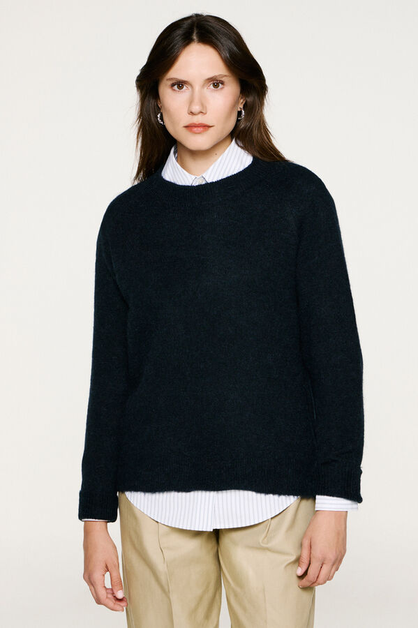Selected Femme Wool and alpaca jumper . Navy