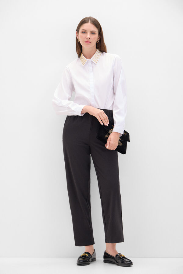 Cortefiel Comfort dress trousers Black