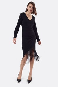 Cuplé Vestido de malha com nó