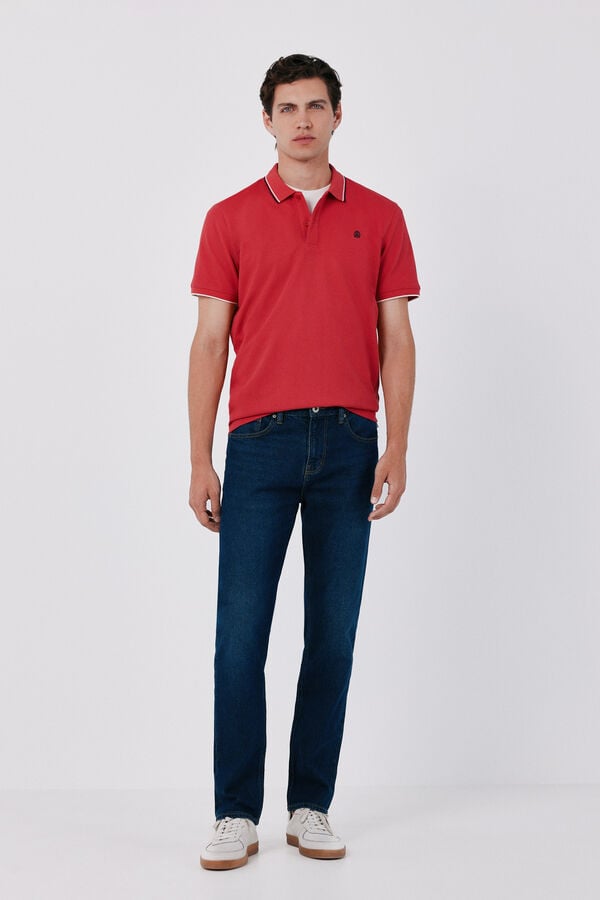 Cortefiel Piqu&eacute; polo shirt Red