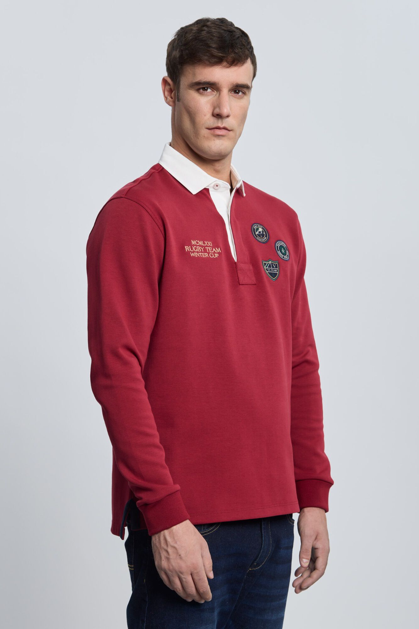 Valecuatro Polo de rugby 3 escudos