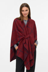 Vero Moda Poncho com estampado xadrez Roxo
