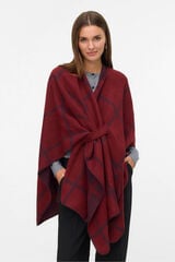 Vero Moda Poncho com estampado xadrez Roxo