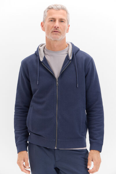 Cortefiel Hooded cardigan Navy